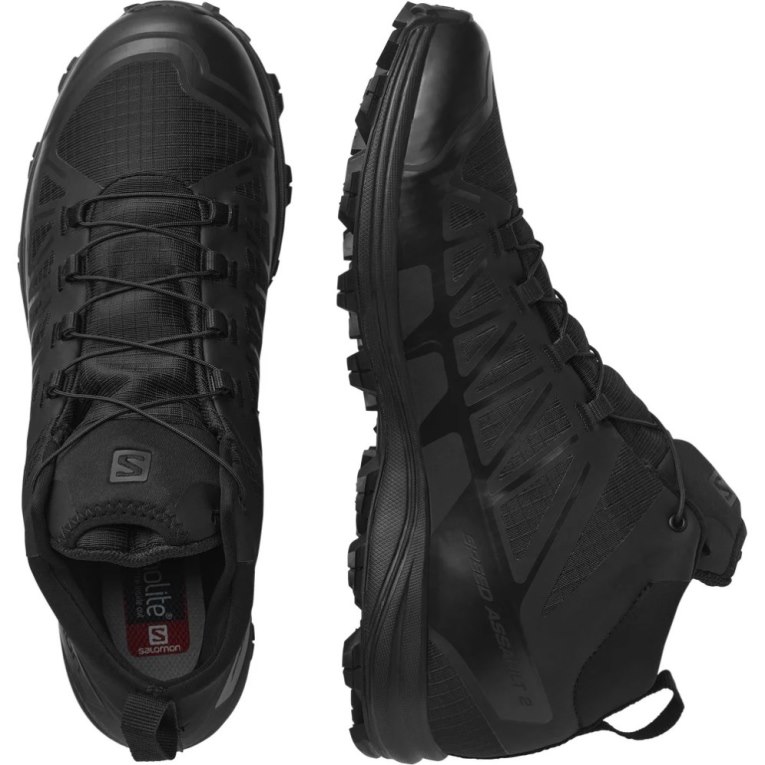 Black Salomon Speed Assault 2 Men's Tactical Boots | IE DL6204